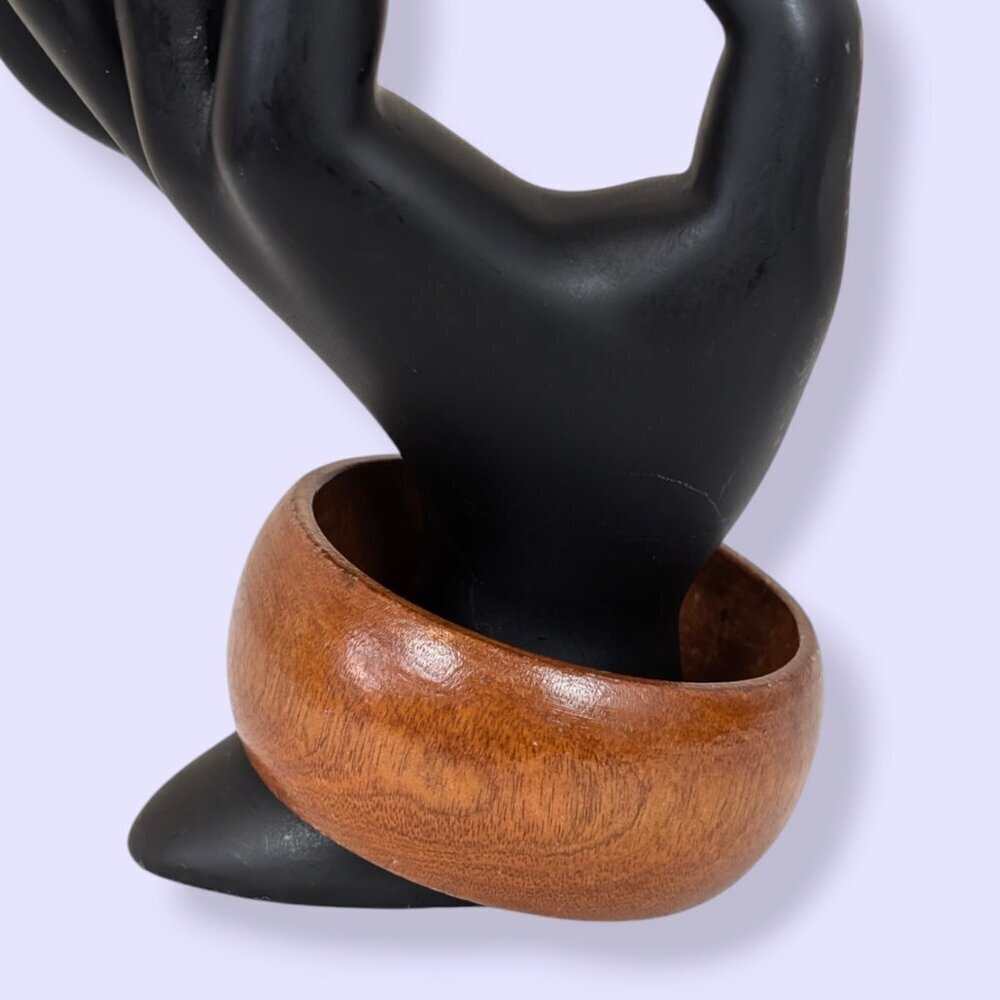 Chunky Wood Bangle Bracelet